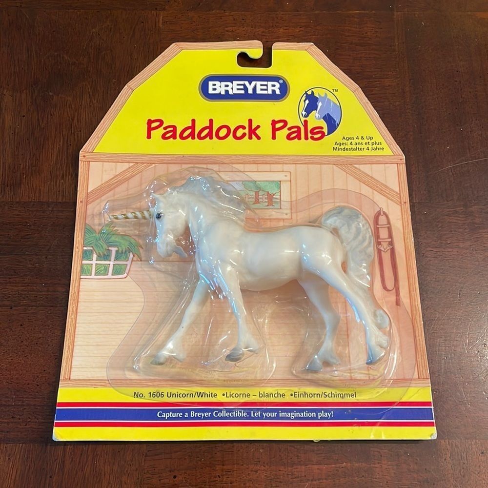 Breyer Reeves Paddock Pals White Unicorn Horse Retired Figure New